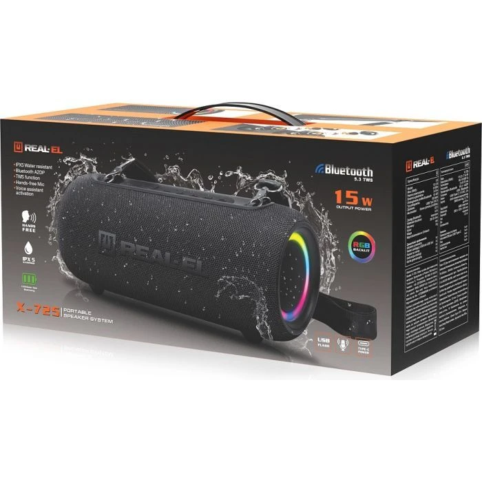 REAL-EL X-725 (EL121600028) (UA) ; Подключение: беспроводное;