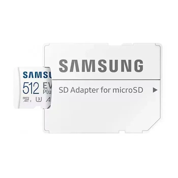 Samsung 512 GB microSDXC Class 10 UHS-I U3 V30 A2 EVO Plus+SD Adapte (MB-MC512SA/EU)