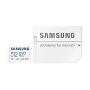 Samsung 512 GB microSDXC Class 10 UHS-I U3 V30 A2 EVO Plus+SD Adapte (MB-MC512SA/EU)