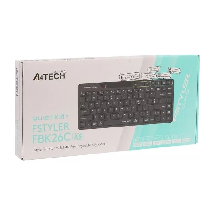 A4Tech FBK26C AS Wireless/Bluetooth Black (4711421000208) (UA)