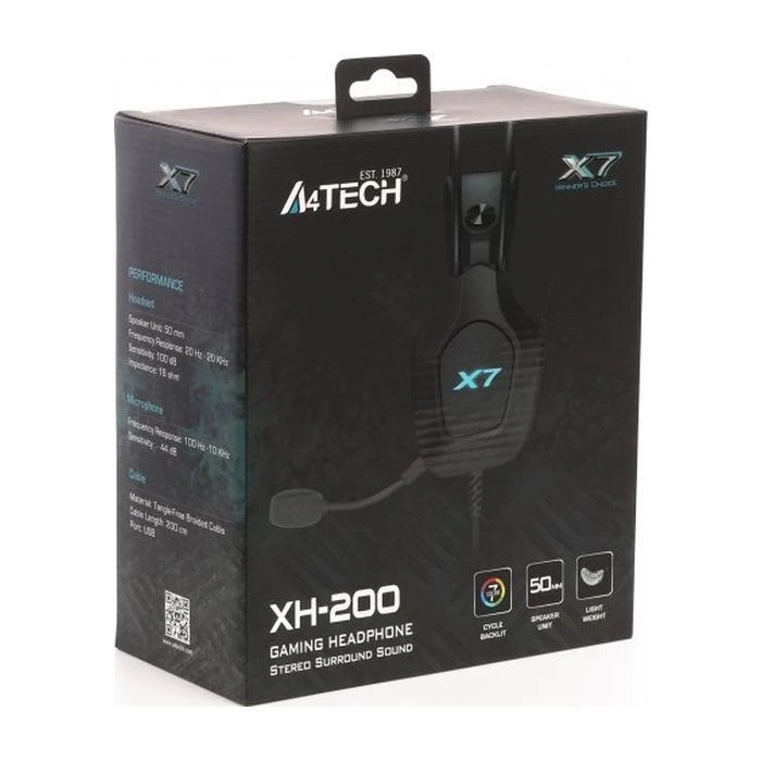 A4Tech XH-200 Black (4711421001427) (UA) ; Назначение: для компьютера, для