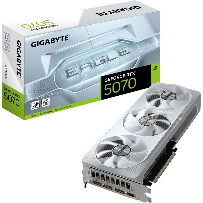 GIGABYTE GeForce RTX5070 12Gb EAGLE OC ICE SFF (GV-N5070EAGLEOC ICE-12GD) (UA)