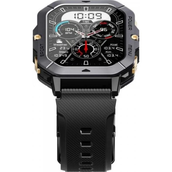 Смарт-годинники OUKITEL BT101 Black (6931940739825) (UA) ; Форма годин: квадратні;