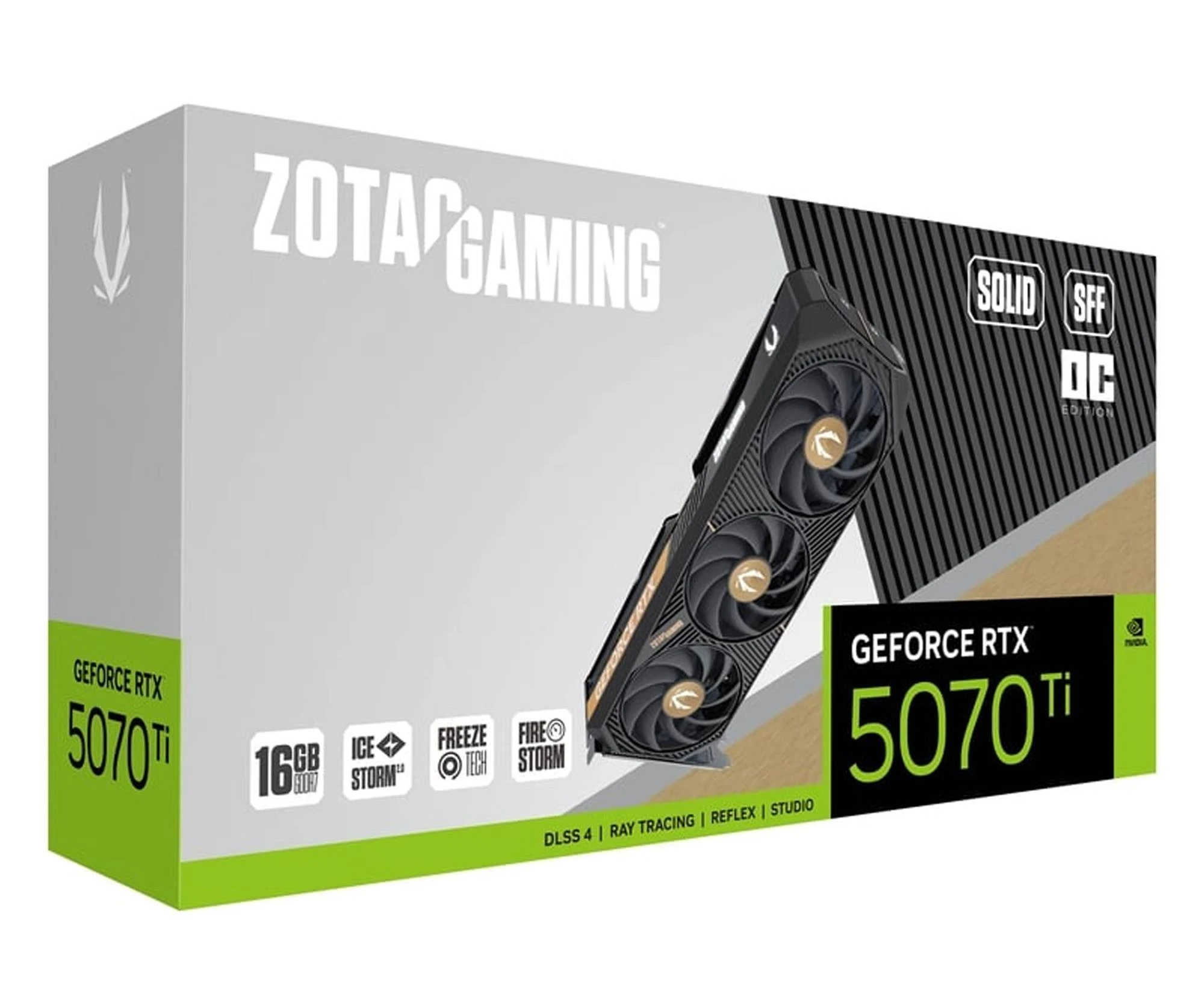 Zotac GeForce RTX 5070 Ti Solid OC SFF 16GB GDDR7 DLSS4 (ZT-B50710J3-10P) EU Серия видеокарт: GeForce RTX 50;