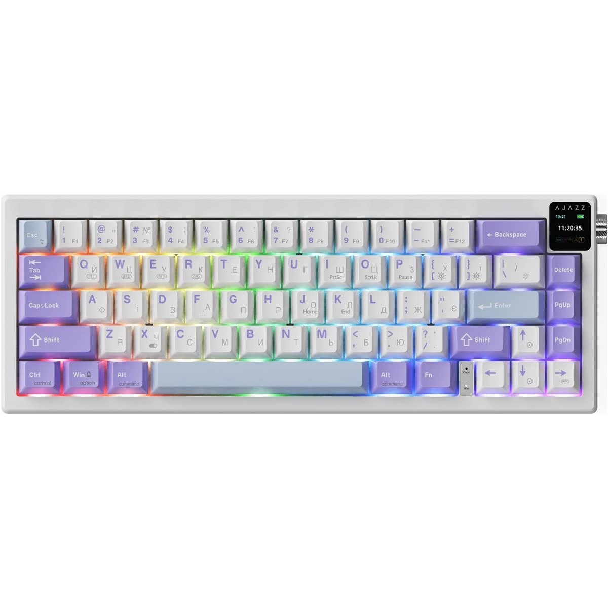Ajazz AK650 Flying Fish Switch Purple (AK650-FF-PWB) (UA) Тип клавіш: механічні; Джерело