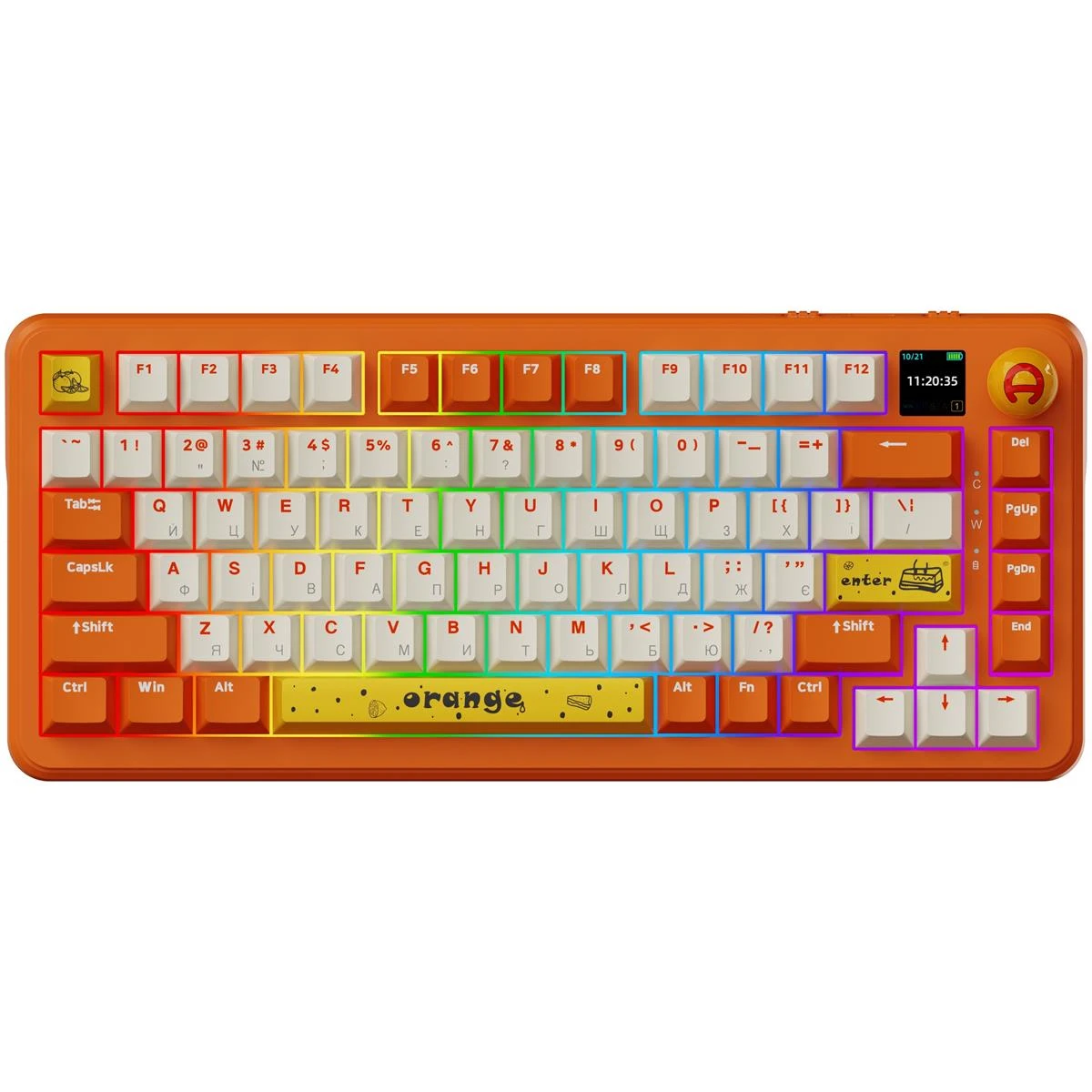 Ajazz AK820 MAX Avocado Switch Orange (AK820MAX-AS-OW) Тип клавиш: механические;