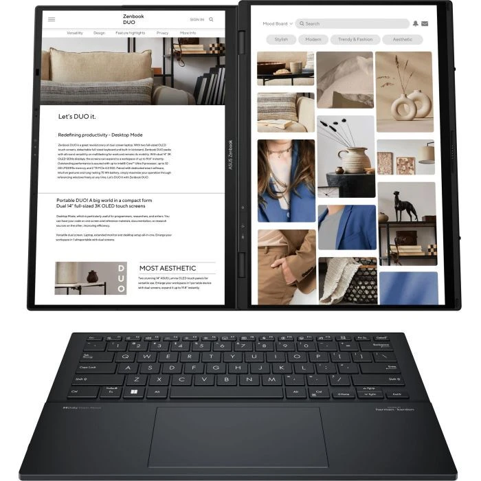 ASUS Zenbook DUO UX8406CA-QL214X (90NB14X1-M00BR0) (UA) ; Тип ноутбука: для роботи та