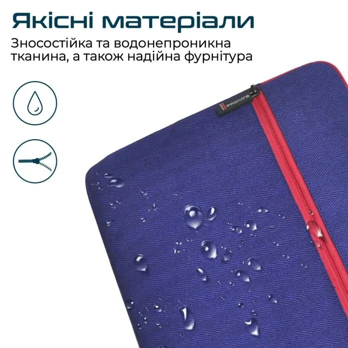 Чехол для ноутбука Promate 11 Portfolio-S Blue (portfolio-s.blue) (UA) ; Способ закрытия: молния;