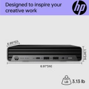 HP Pro 400 G9 Mini / i3-13100T, 8, 512, WiFi, кл+м (885G3EA) (UA)