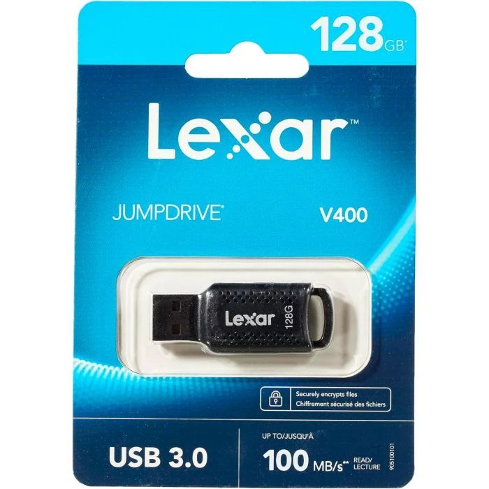 Lexar 128GB JumpDrive V400 Black USB 3.0 (LJDV400128G-BNBNG) (UA)