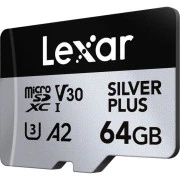 Lexar 64GB microSDXC class 10 UHS-I U3 V30 A2 Professional Silver (LMSSIPL064G-BNANG) (UA)