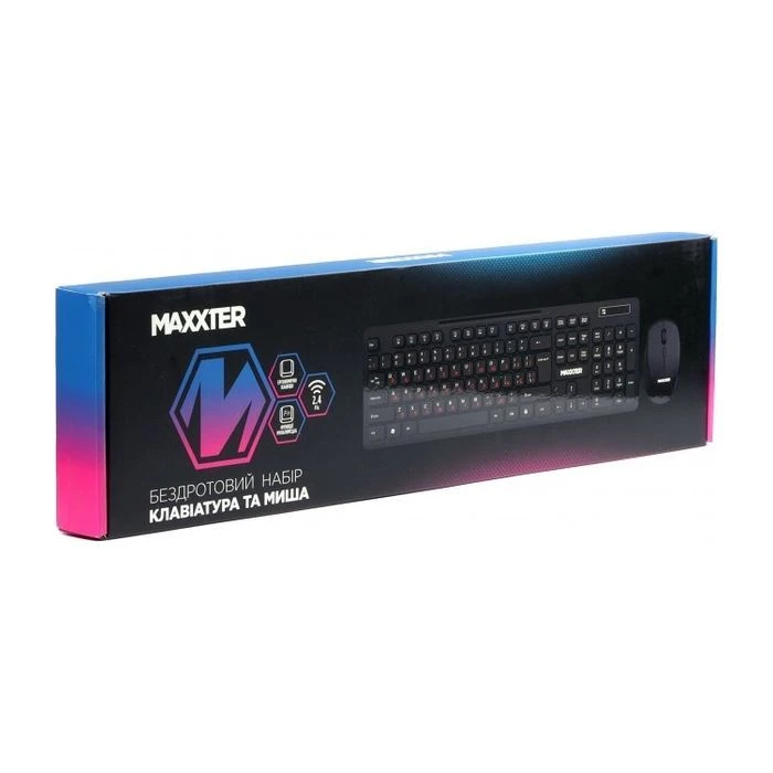 Maxxter KMS-WCM-02B-UA Wireless UA Black (KMS-WCM-02B-UA) (UA) ; Конструкція: мембранна;