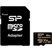 Silicon Power 64 GB MicroSDHC UHS-I U3 A1 V30 High Endurance + SD adapter (SP064GBSTXDV3V1HSP) (UA)