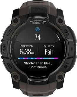 Смарт-годинники Garmin Instinct 3 50mm AMOLED Black with Charcoal Band (010-03020-00) Бренд: Garmin; Лінійка: Instinct 3; iOS: є;