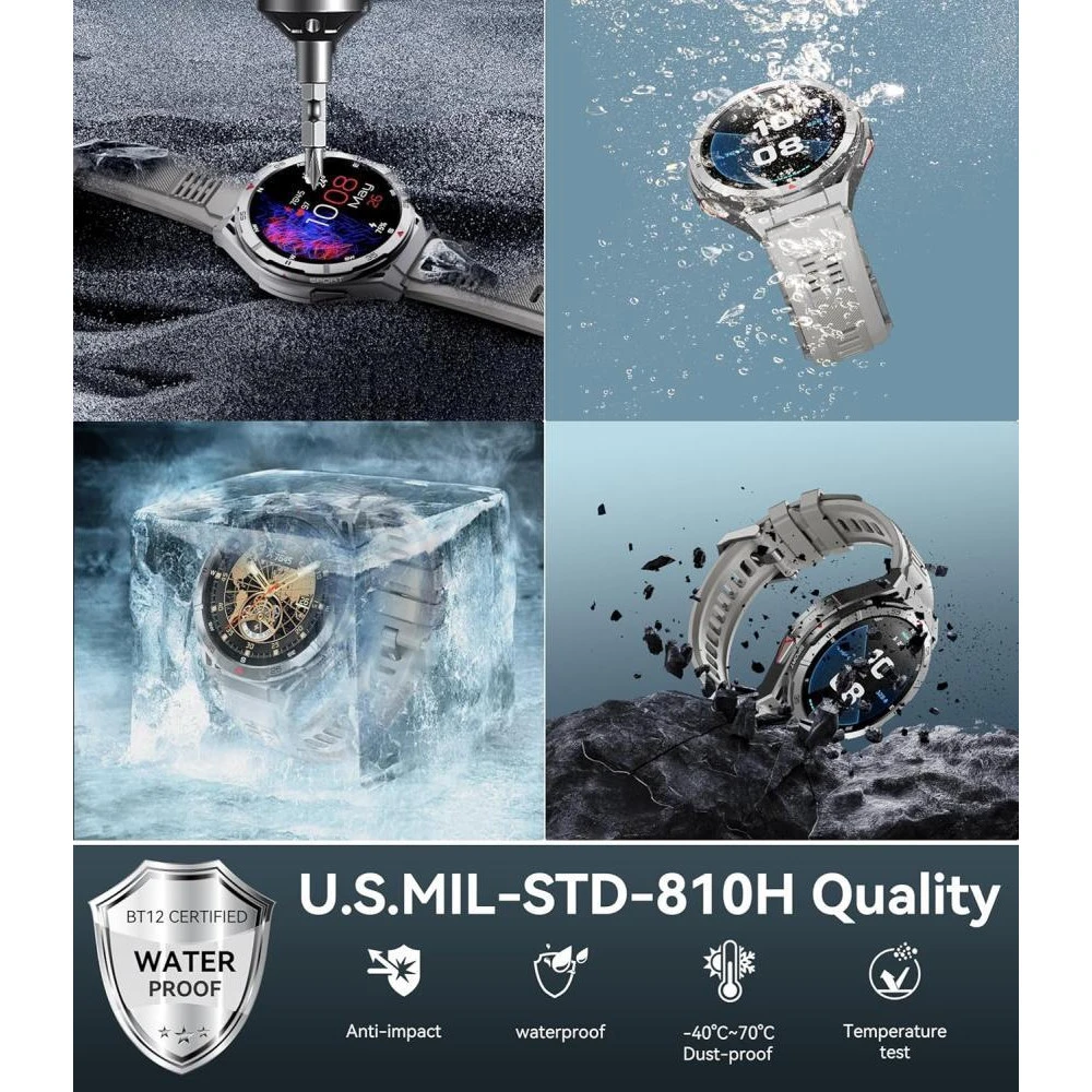 Смарт-годинники Oukitel BT12 Grey (6931940789585) (UA) Бренд: Oukitel; iOS: є; Android: є; Типи