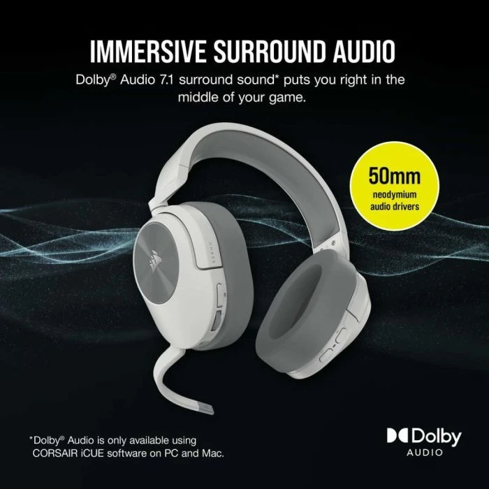 Corsair HS55 Wireless Gaming Dolby 7.1 White (CA-9011281-EU) (UA)