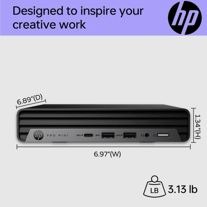 HP Pro 400 G9 Mini / i3-13100T, 8, 512, WiFi, кл+м, Win11P (884V0EA) (UA)