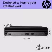 HP Pro 400 G9 Mini / i3-13100T, 8, 512, WiFi, кл+м, Win11P (884V0EA) (UA)