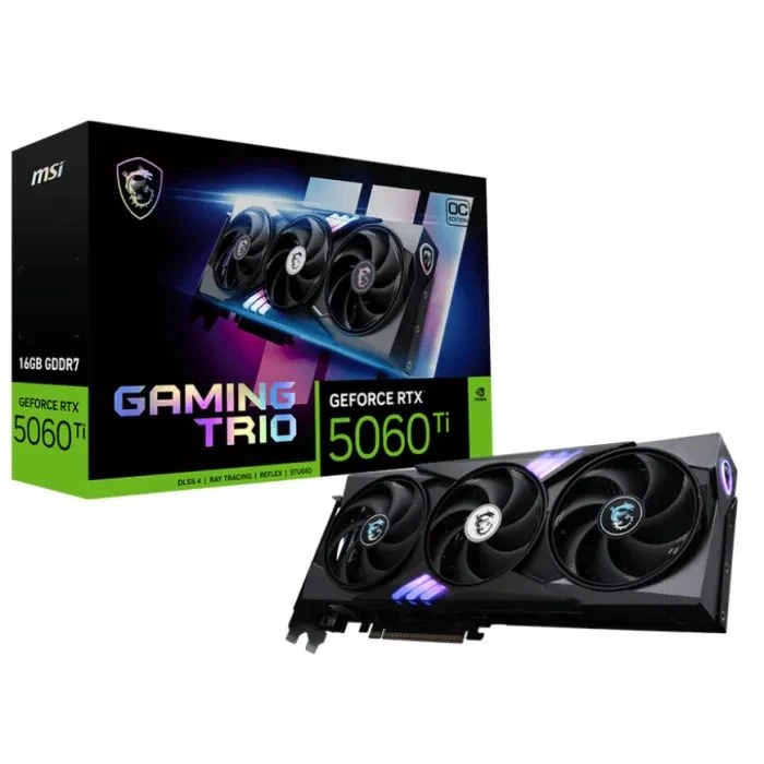 MSI GeForce RTX5060Ti 16Gb GAMING TRIO OC (RTX 5060 Ti 16G GAMING TRIO OC) (UA)