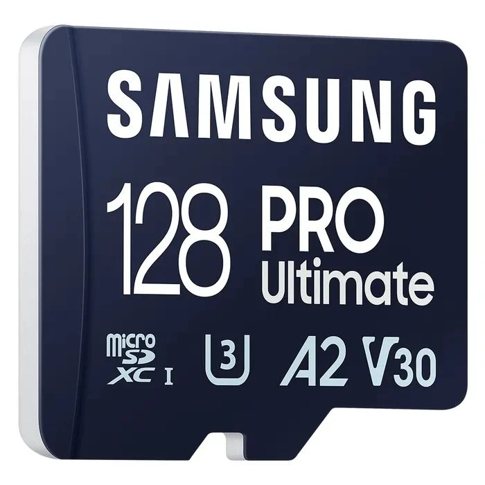 Samsung 128GB microSDXC class 10 UHS-I U3 V30 A2 Pro Ultimate (MB-MY128SA/WW) (UA) ; Обсяг пам'яті: 128 ГБ; Клас карти: