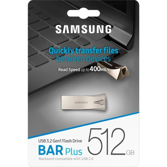 Samsung 512GB Bar Plus Champagne Silver USB 3.2 (MUF-512BE3/APC) (UA)