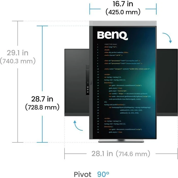 BenQ RD320U Metallic Grey (UA) ; Диагональ дисплея: 31.5; Тип