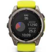 Garmin Fenix 8 51mm Solar Sapphire Titanium w. Amp Yellow/Graphite Silicone Band (010-02907-20/21)