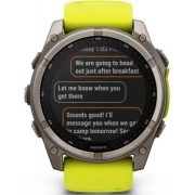 Garmin Fenix 8 51mm Solar Sapphire Titanium w. Amp Yellow/Graphite Silicone Band (010-02907-20/21)