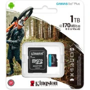 Kingston 1TB microSDXC клас 10 UHS-I U3 V30 A2 Canvas Go Plus G4 (SDCG4/1TB) (UA)