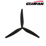 Пропелер для дрона Gemfan 1507 Glass Fiber Nylon 3 Blade 1CW/1CCW - Чорний (PMGN1507-3B) (UA)