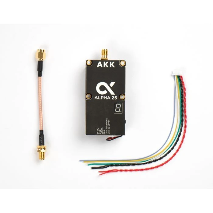 Видеопередатчик (VTX) AKK Alpha 25W 4.9G-6G 96CH (A25) (UA) ; Мощность: 25 / 1000 / 3000 / 6000 / 10000 / 25000 mW;