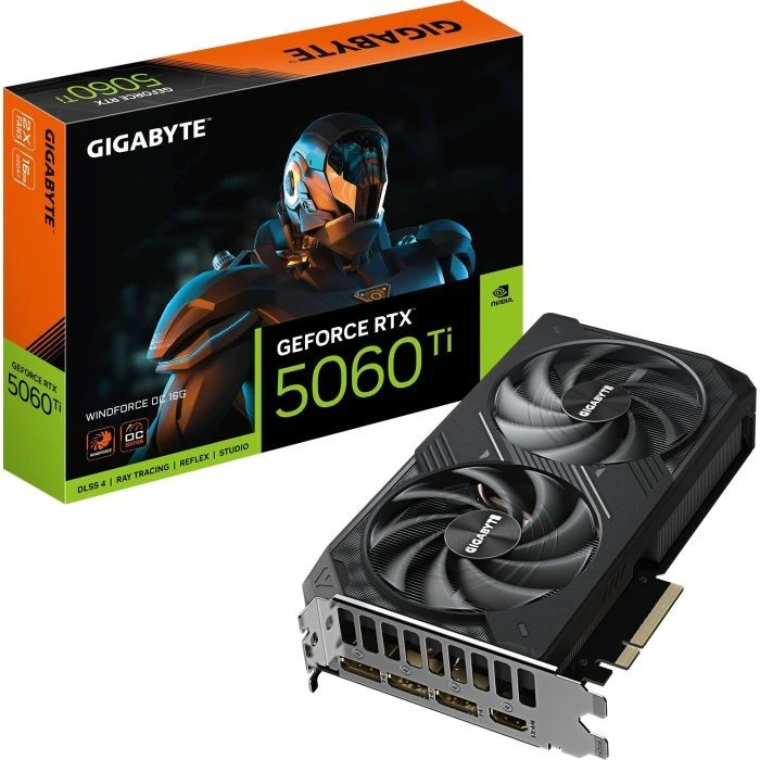 GIGABYTE GeForce RTX5060Ti 16Gb WINDFORCE OC (GV-N506TWF2OC-16GD) (UA) ; Форм-фактор: стандартная;