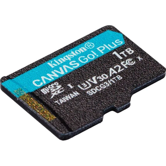 Kingston 1TB microSDXC class 10 UHS-I U3 V30 A2 Canvas Go Plus G4 (SDCG4/1TBSP) (UA) ; Обсяг пам'яті: 1 ТБ; Клас карти: