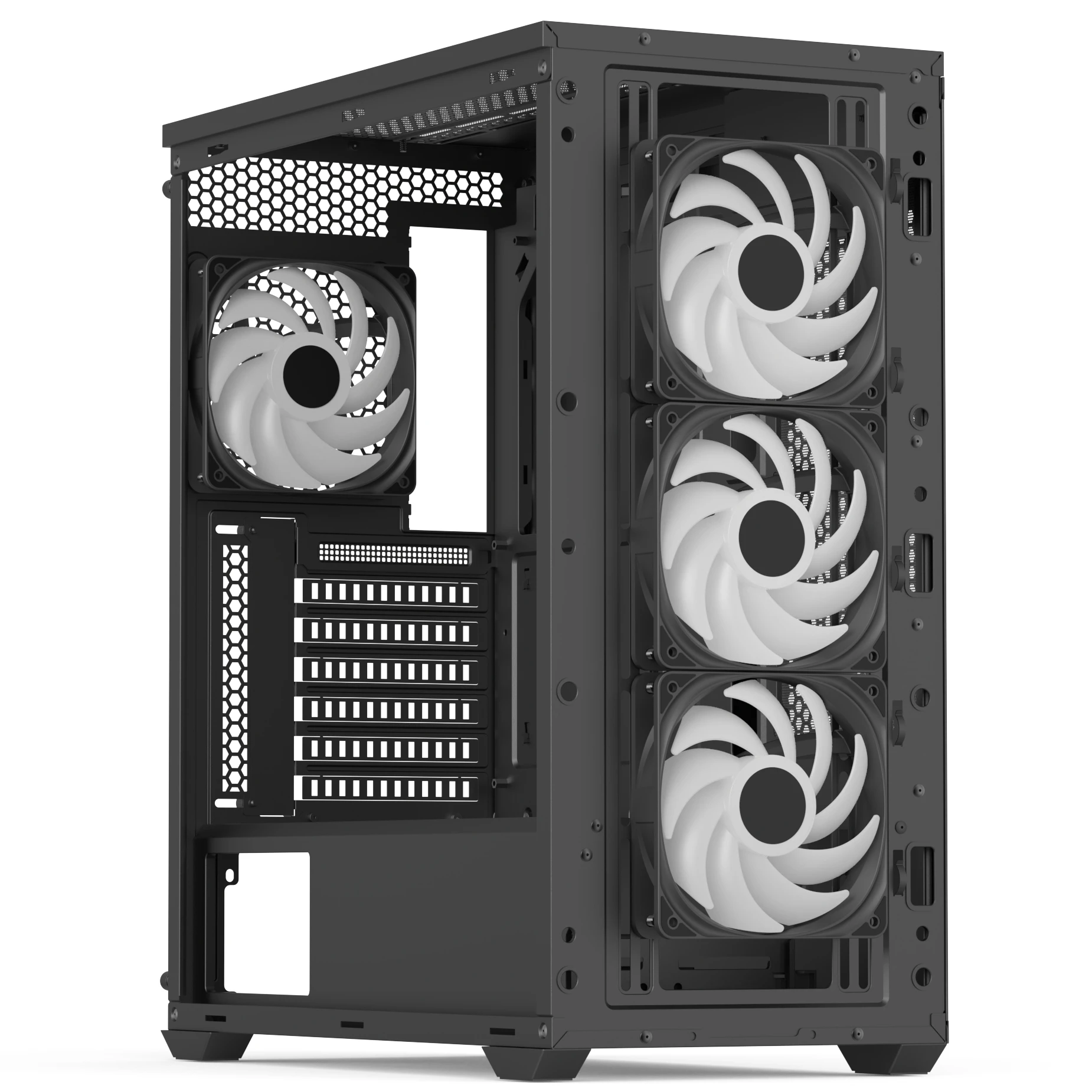 AeroCool D501A-G-BK-v2 (ACCM-DS01043.11) Чорний без БП (UA) Типорозмір: Midi-Tower; Форм-фактор
