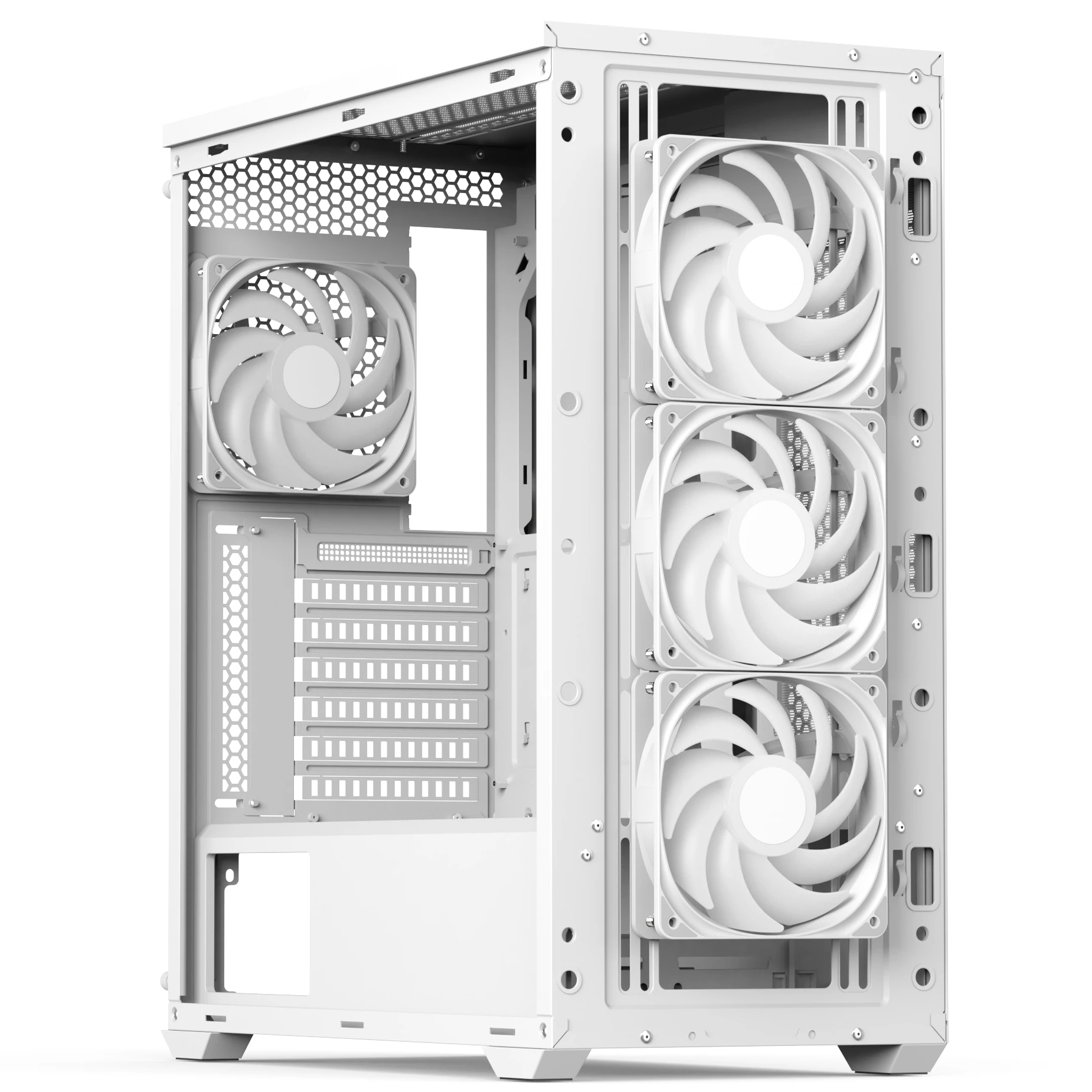AeroCool D501A-G-WT-v2 (ACCM-DS01043.21) Білий без БП (UA) Типорозмір: Midi-Tower; Форм-фактор
