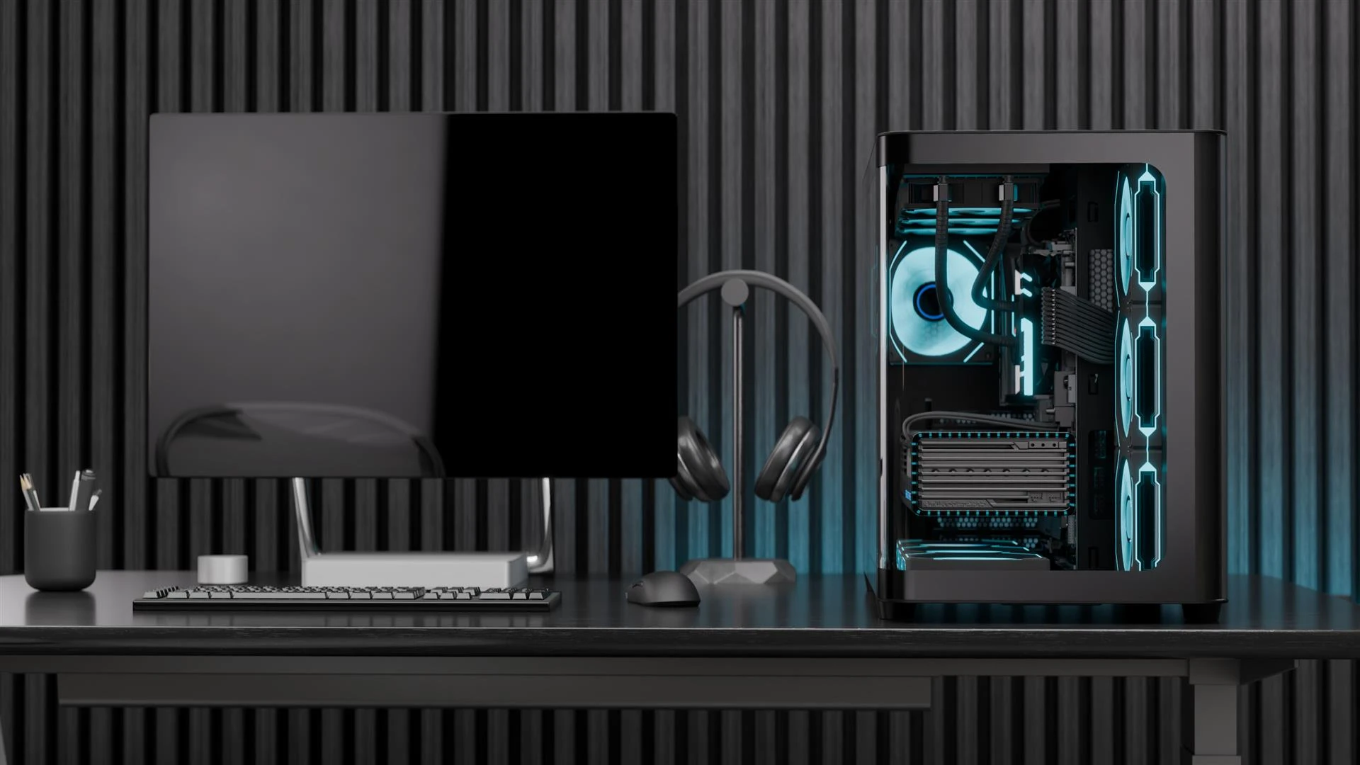 AeroCool P500C-G-BK-v1 (ACCM-PN01043.11) Чорний без БП (UA) Типорозмір: Midi-Tower; Форм-фактор