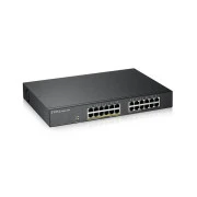 Комутатор ZYXEL GS1900-24EP (GS1900-24EP-EU0101F) (12xGE PoE, 12хGE, макс. POE 130W, WebSmart)