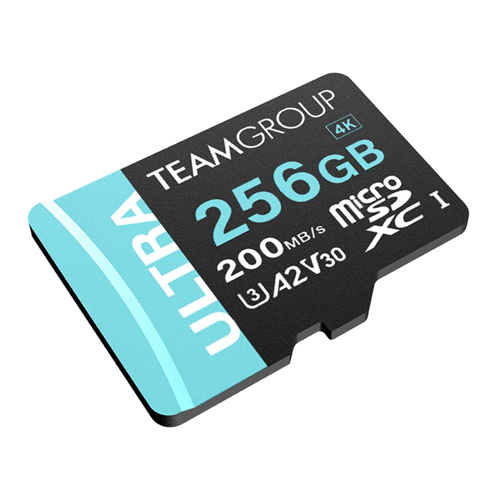 MicroSDXC 256GB UHS-I/U3 Class 10 Team Ultra R200/W150MB/s + SD-адаптер (TULMSDX256GIA2V3022503) Тип карти: microSDXC; Обсяг пам'яті: 256