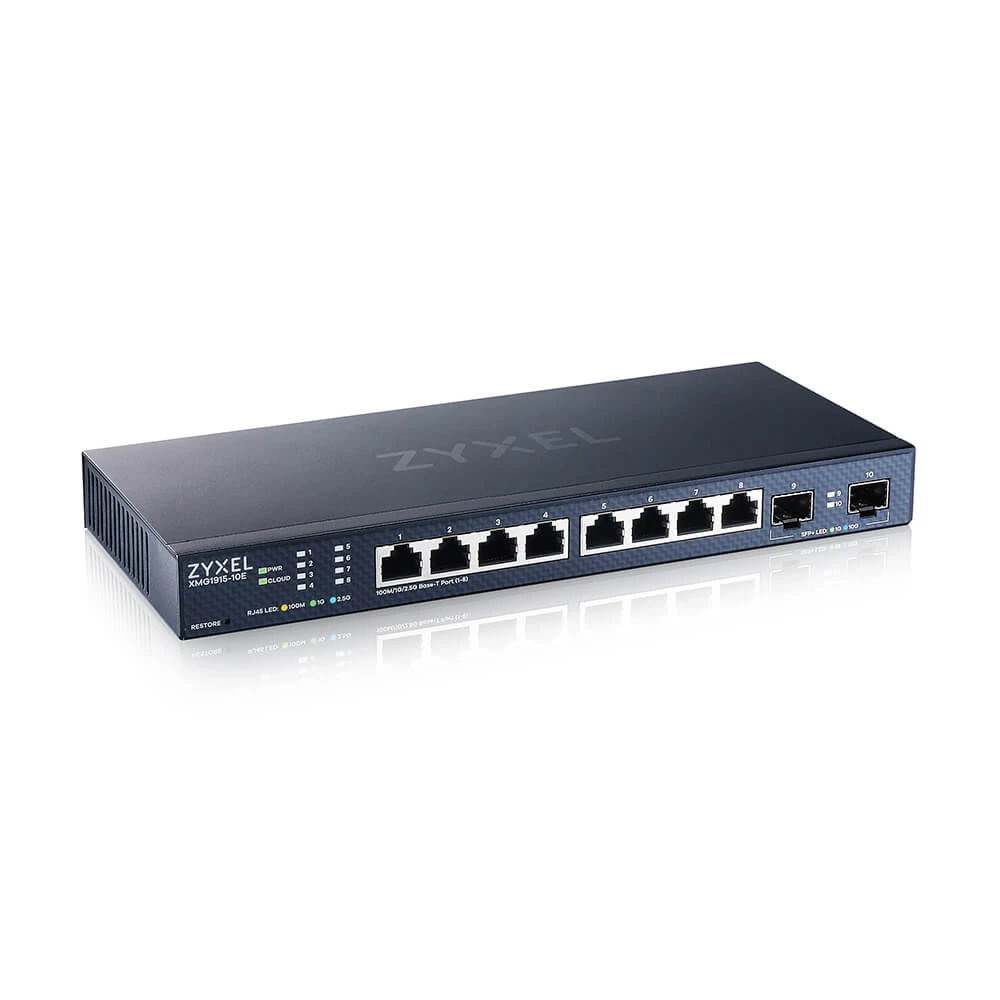 Комутатор ZYXEL XMG1915-10E (XMG1915-10E-EU0101F) Gigabit Ethernet (10 / 100 / 1000 Мбіт / с): немає;