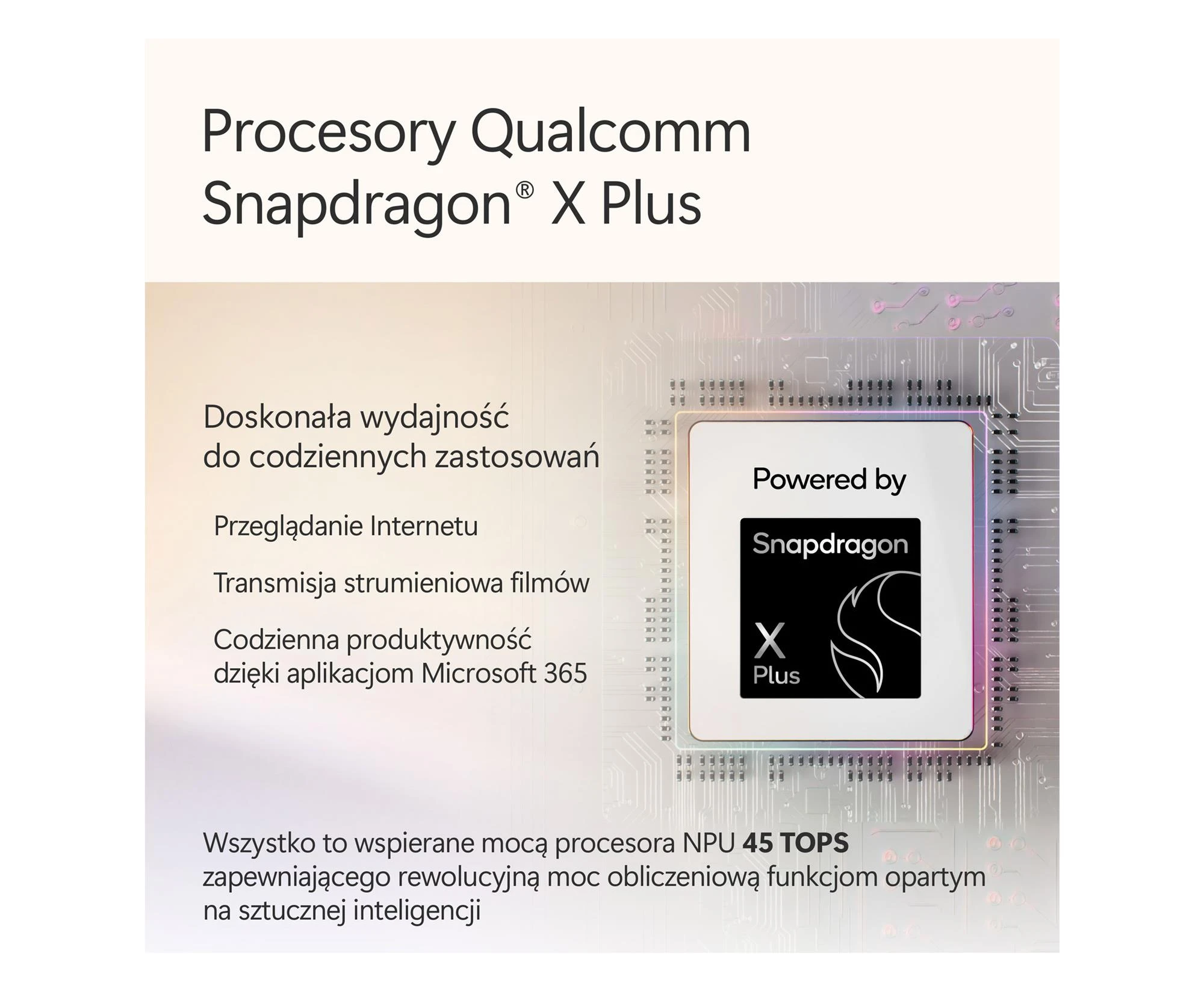 Microsoft Surface Pro Copilot+ PC 12 X Plus/16GB/256GB (platinum) (EP2-27644) Процесор: Qualcomm Snapdragon X Plus (8 ядер, 8