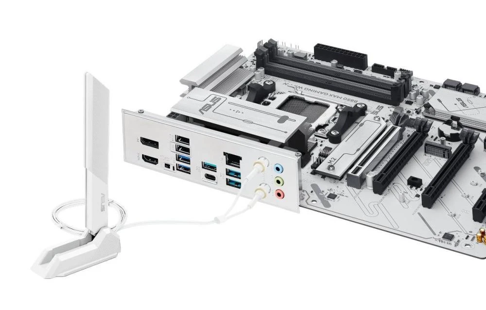 ASUS B850 MAX GAMING WIFI W White (90MB1M10-M0EAY0) (UA) Бренд: ASUS; Тип роз'єму CPU: Socket AM5;