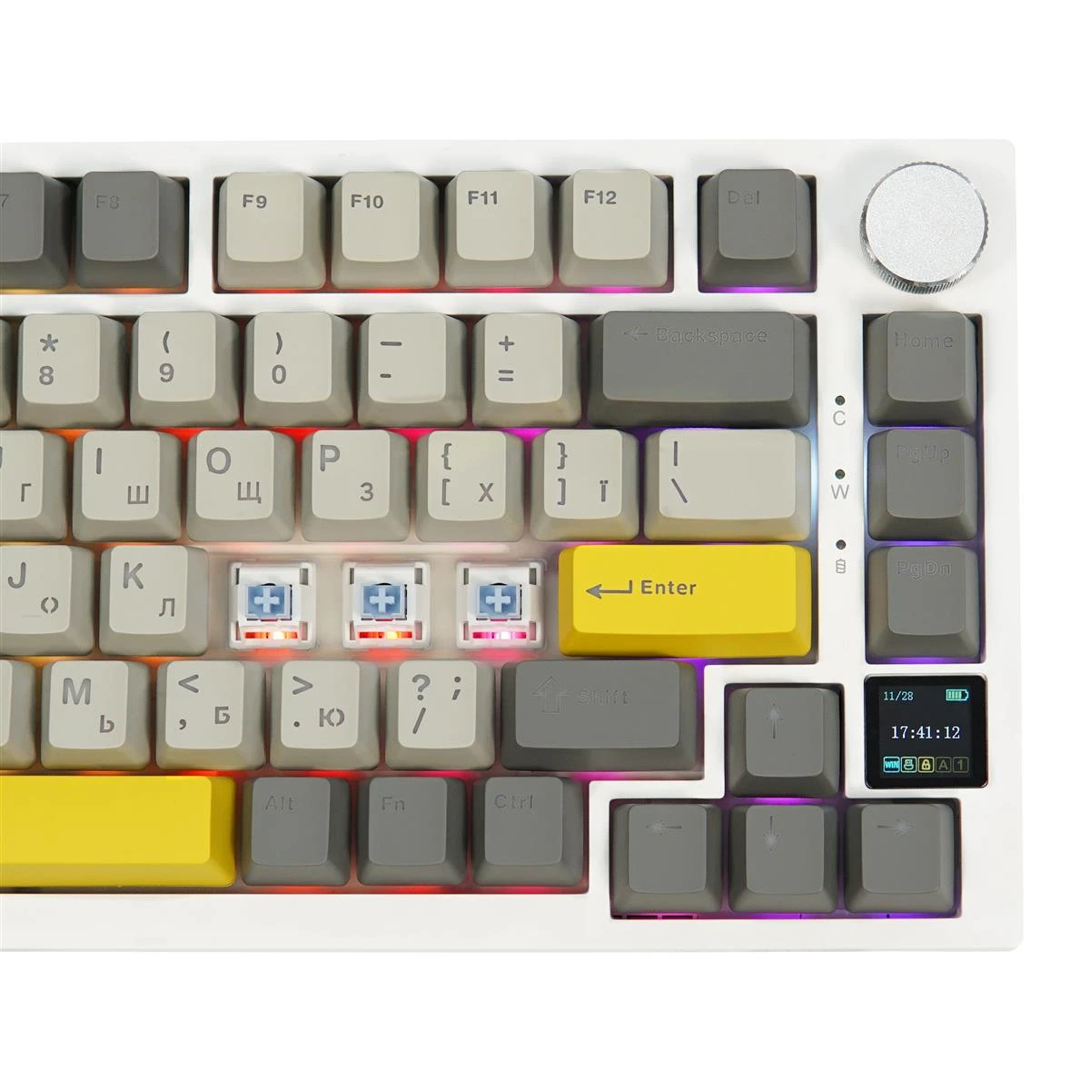 Epomaker AK820 Pro 75% Flying Fish Switch Hot-Swap (2.4G/BT/USB) RGB UA White (AK820-PRO-W-FF) (UA)