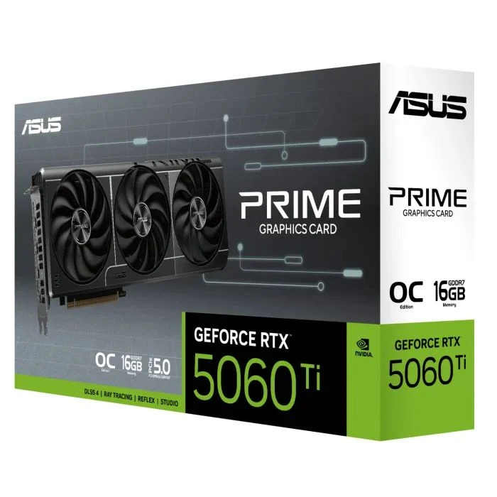 ASUS GeForce RTX5060Ti 16Gb PRIME OC (PRIME-RTX5060TI-O16G) (90YV0MH2-M0NA00) (UA) ; Форм-фактор: стандартная;