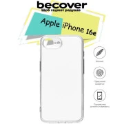 Чохол для мобільного телефона BeCover Apple iPhone 16e Transparancy (713239) (UA)