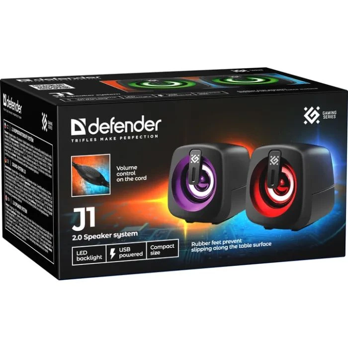 Defender J1 LED USB Black (65961) (UA) ; Подключение: проводное,