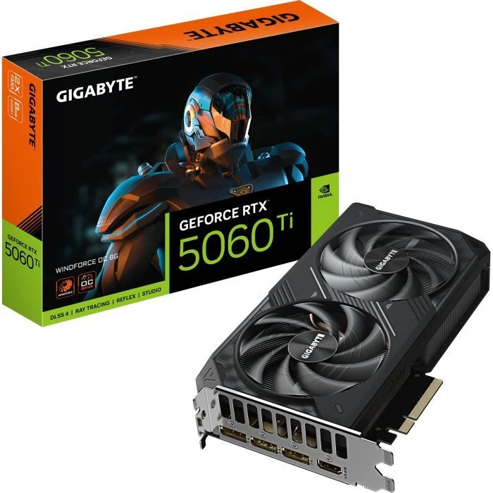 GIGABYTE GeForce RTX5060Ti 8Gb WINDFORCE OC (GV-N506TWF2OC-8GD) (UA)