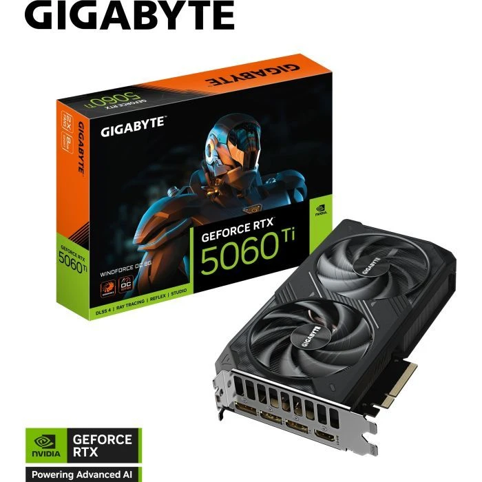 GIGABYTE GeForce RTX5060Ti 8Gb WINDFORCE OC (GV-N506TWF2OC-8GD) (UA)
