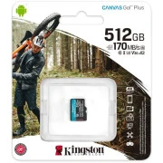 Kingston 512GB microSDXC class 10 UHS-I U3 V30 A2 Canvas Go Plus G4 (SDCG4/512GBSP) (UA)