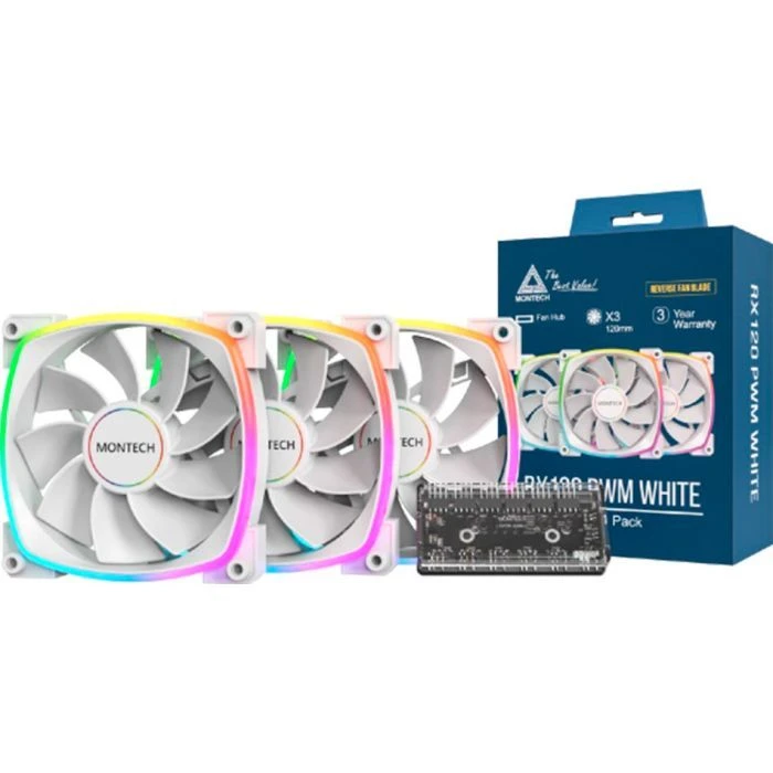 Кулер для корпусу MONTECH RX120 PWM (W31) (UA) ; Тип роз'єму підключення: 4-pin;