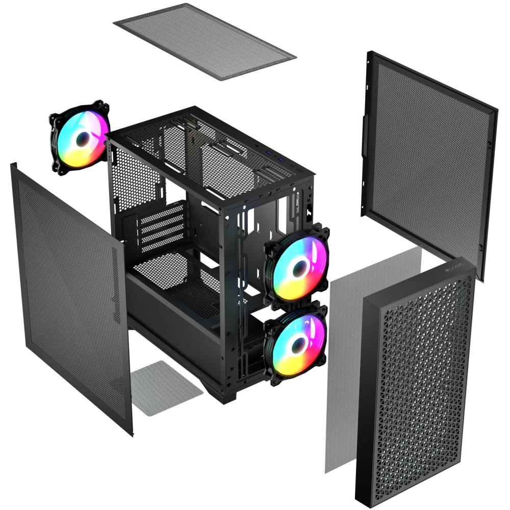 Logic concept DART PRO ARGB MINI MESH BLACK (AM-DART-PRO-ARGB-10) (UA) Бренд: Logic concept; Форм-фактор